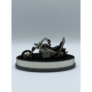 Fossil Miniature Motorcycle Clock Collectible Chopper in Display Tin UNTESTED